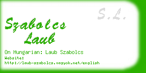 szabolcs laub business card